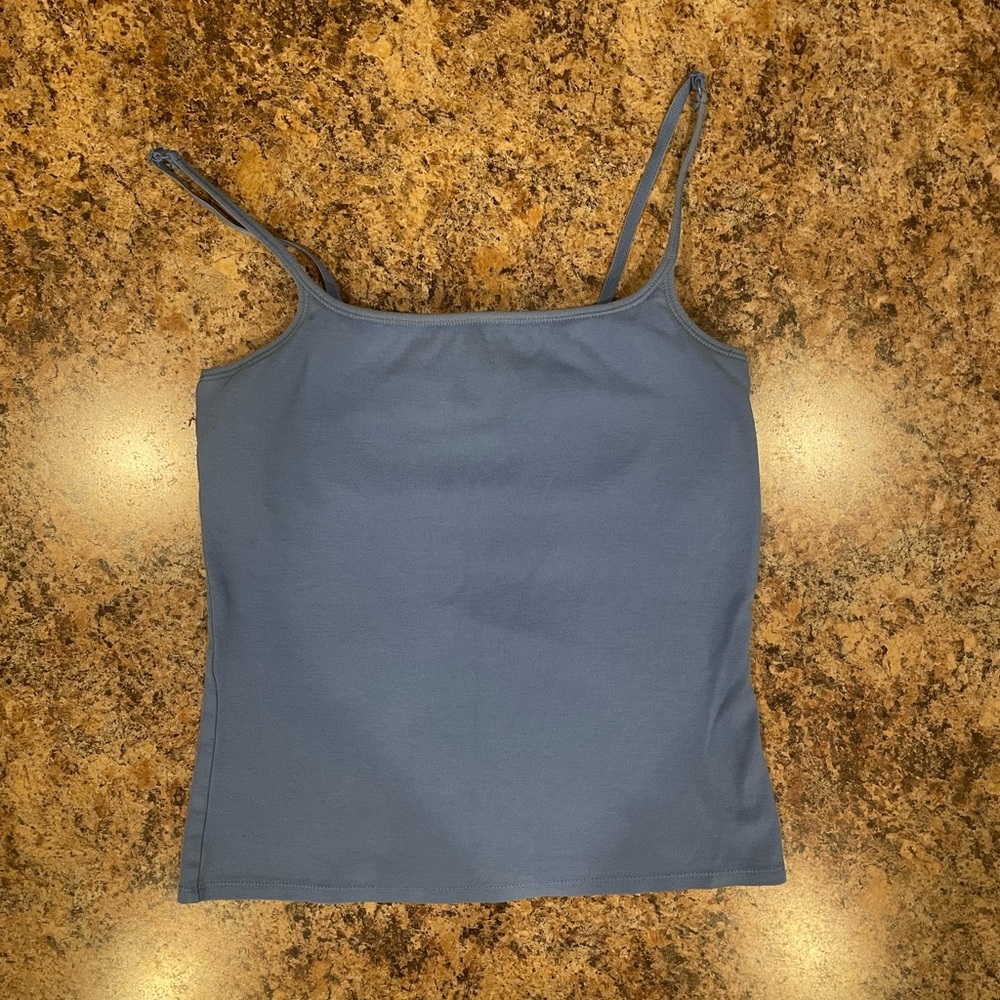 Blue Spaghetti Strap Tank